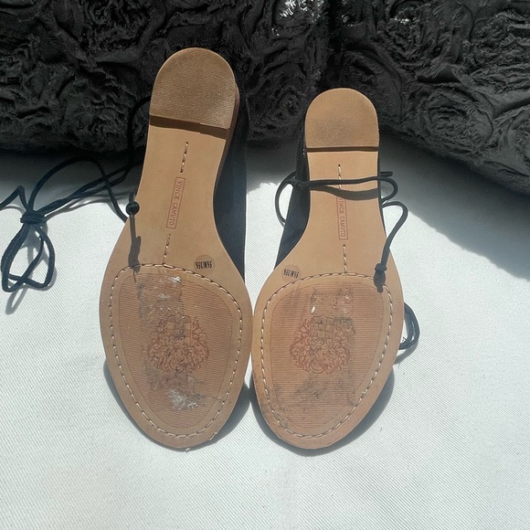 Vince Camuto Black Suede Wedges - Picture 3 of 4